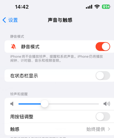 塔洋镇苹果15Pro维修网点分享iPhone15Pro系列机型中隐藏静音图标 